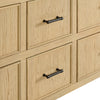 Custom image for Scandinavian Oak with Matte Black Trim / White Quartz / No Mirror