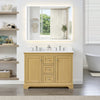 Custom image for Honey Oak with Polished Chrome Trim / White Quartz / No Mirror