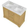 Custom image for Honey Oak with Polished Chrome Trim / Carrara Cultured Marble / No Mirror