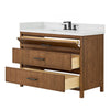 Custom image for Toasted Walnut with Matte Black Trim / White Quartz / No Mirror