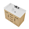 Custom image for Rift Oak with Matte Black Trim / Carrara Cultured Marble / No Mirror