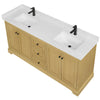 Custom image for Honey Oak with Matte Black Trim / Giotto Quartz / No Mirror