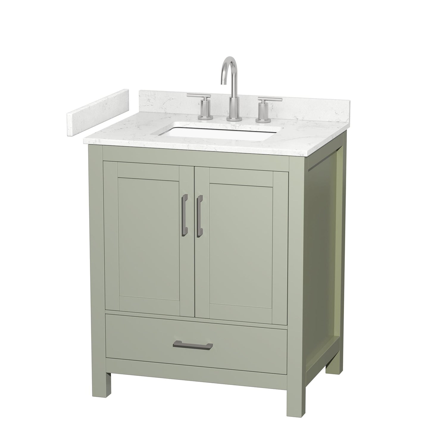 Sheffield Bathroom Vanity with Countertop 30 inch Single Sink 3-hole Faucet Setup