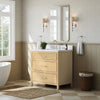 Custom image for Scandinavian Oak with Brushed Nickel Trim / Giotto Quartz / No Mirror