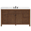 Custom image for Dark Walnut with Matte Black Trim / White Cultured Marble / No Mirror