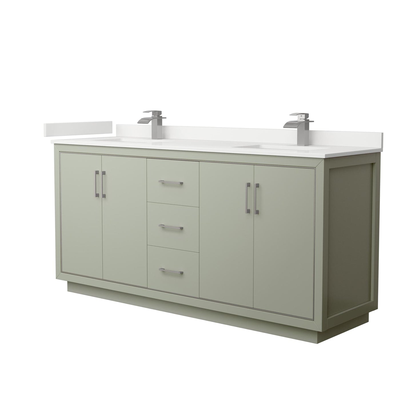 Icon Bathroom Vanity with Countertop 72 inch Double Sink Single hole Faucet Setup