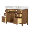 Custom image for Toasted Walnut with Brushed Nickel Trim / White Quartz / No Mirror