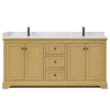 Custom image for Honey Oak with Matte Black Trim / Giotto Quartz / No Mirror