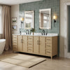 Custom image for White Oak with Matte Black Trim / Giotto Quartz / No Mirror