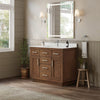 Custom image for Dark Oak with Brushed Nickel Trim / Carrara Cultured Marble / No Mirror