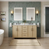 Custom image for White Oak with Matte Black Trim / Carrara Cultured Marble / No Mirror