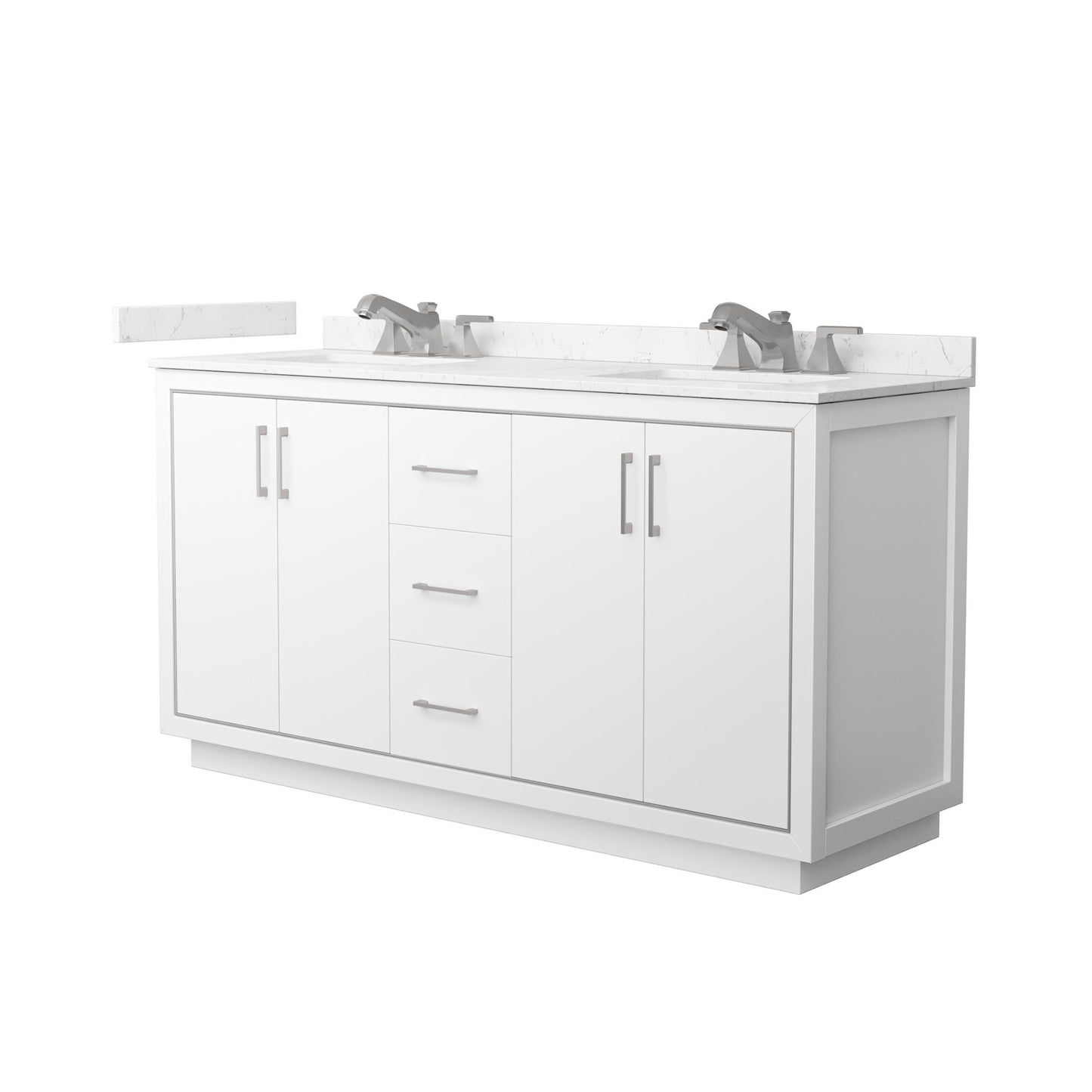 Icon Bathroom Vanity with Countertop 66 inch Double Sink 3-hole Faucet Setup