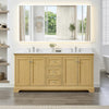 Custom image for Honey Oak with Polished Chrome Trim / White Quartz / No Mirror