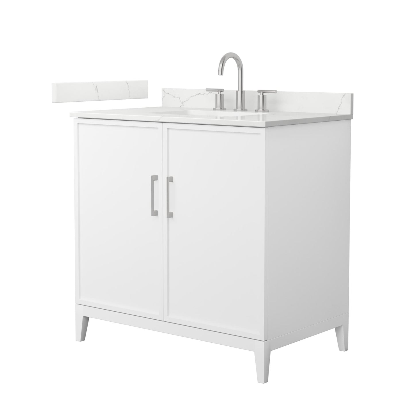 Elan Bathroom Vanity with Countertop 36 inch Single Sink 3-hole Faucet Setup