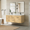 Custom image for Scandinavian Oak with Matte Black Trim / White Quartz / No Mirror