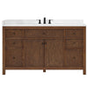 Custom image for Dark Walnut with Matte Black Trim / White Quartz / No Mirror