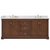 Custom image for Dark Walnut with Polished Chrome Trim / Giotto Quartz / No Mirror