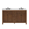 Custom image for Dark Walnut with Matte Black Trim / Carrara Cultured Marble / No Mirror