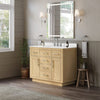 Custom image for Rift Oak with Brushed Nickel Trim / Giotto Quartz / No Mirror