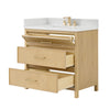 Custom image for Scandinavian Oak with Satin Bronze Trim / Giotto Quartz / No Mirror