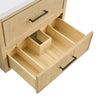 Custom image for Scandinavian Oak with Matte Black Trim / White Quartz / No Mirror
