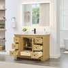 Custom image for Honey Oak with Matte Black Trim / Carrara Cultured Marble / No Mirror