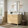 Custom image for Scandinavian Oak with Satin Bronze Trim / White Quartz / No Mirror