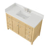 Custom image for Scandinavian Oak with Brushed Nickel Trim / White Quartz / No Mirror
