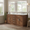 Custom image for Dark Oak with Brushed Nickel Trim / Carrara Cultured Marble / No Mirror