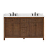 Custom image for Dark Walnut with Matte Black Trim / White Quartz / No Mirror