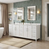 Custom image for White with Brushed Nickel Trim / White Cultured Marble / No Mirror