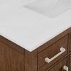 Custom image for Dark Oak with Brushed Nickel Trim / White Quartz / No Mirror