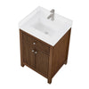 Custom image for Dark Walnut with Brushed Nickel Trim / White Cultured Marble / No Mirror