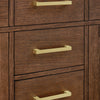Custom image for Dark Oak with Brushed Gold Trim / Carrara Cultured Marble / No Mirror