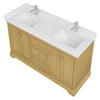 Custom image for Honey Oak with Polished Chrome Trim / White Cultured Marble / No Mirror