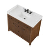 Custom image for Dark Walnut with Matte Black Trim / Carrara Cultured Marble / No Mirror