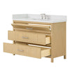 Custom image for Scandinavian Oak with Brushed Nickel Trim / White Quartz / No Mirror
