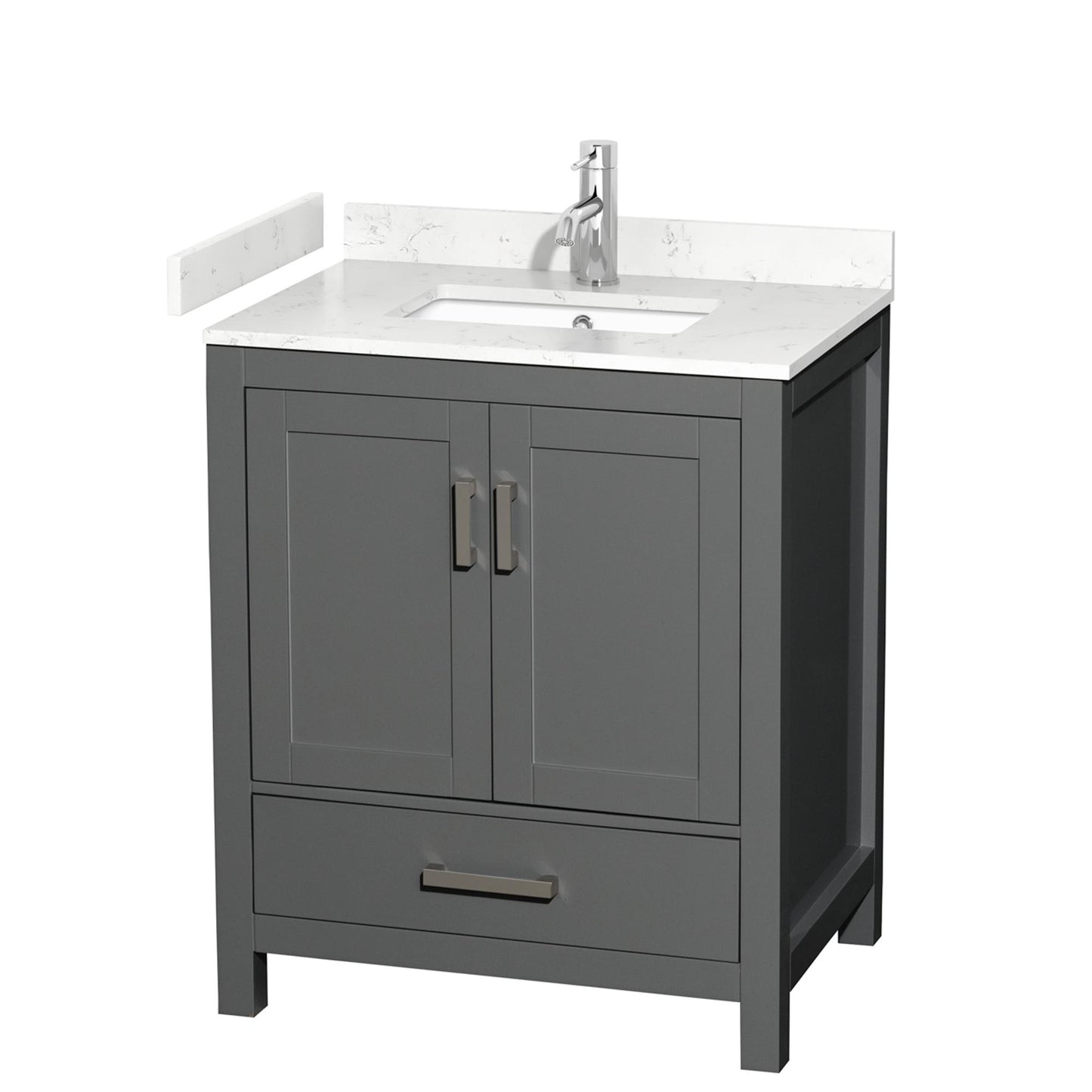 Sheffield Bathroom Vanity with Countertop 30 inch Single Sink Single hole Faucet Setup
