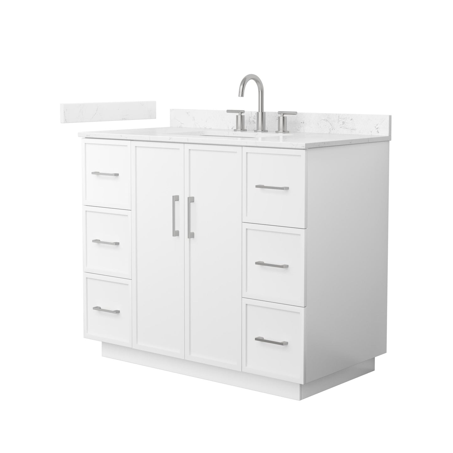Elan TK Bathroom Vanity with Countertop 42 inch Single Sink 3-hole Faucet Setup