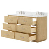 Custom image for Scandinavian Oak with Brushed Nickel Trim / Giotto Quartz / No Mirror