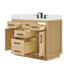Custom image for Rift Oak with Matte Black Trim / Carrara Cultured Marble / No Mirror