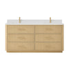Custom image for Scandinavian Oak with Satin Bronze Trim / White Quartz / No Mirror