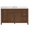 Custom image for Dark Walnut with Brushed Nickel Trim / Carrara Cultured Marble / No Mirror