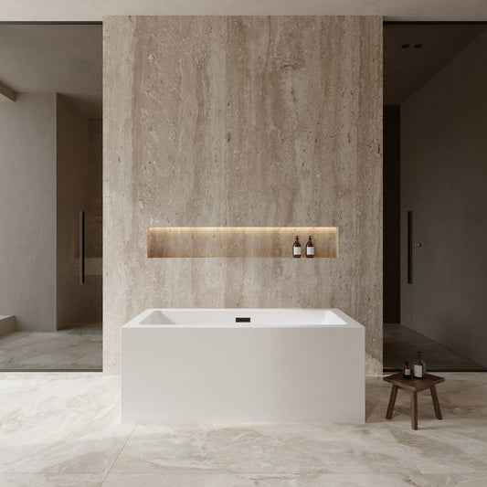 Melody Freestanding Acrylic Bathtub No Faucet 60 inch