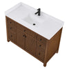 Custom image for Dark Walnut with Matte Black Trim / White Cultured Marble / No Mirror