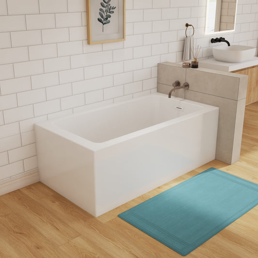 Grayley Alcove Acrylic Bathtub No Faucet 60 inch 2 Sided Skirt