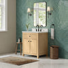 Custom image for Scandinavian Oak with Matte Black Trim / Giotto Quartz / No Mirror
