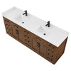Custom image for Dark Oak with Matte Black Trim / White Cultured Marble / No Mirror