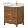 Custom image for Toasted Walnut with Satin Bronze Trim / Giotto Quartz / No Mirror