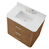 Custom image for Toasted Walnut with Brushed Nickel Trim / White Quartz / No Mirror